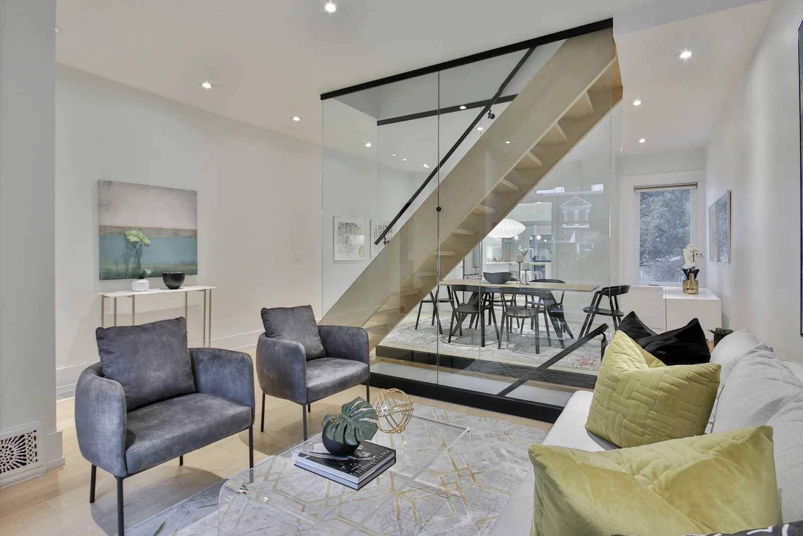 Sophisticated modern apartment living room
